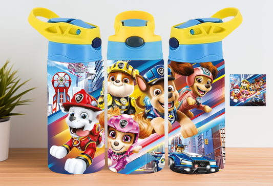 12oz Colourful Paw Patrols Bottle