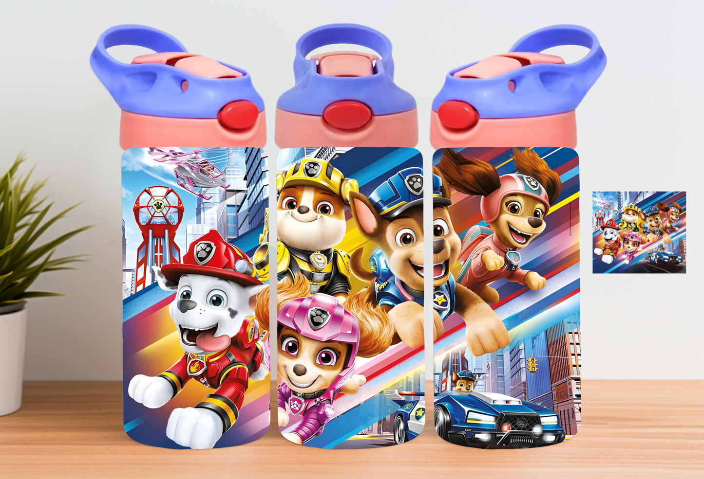 12oz Colourful Paw Patrols Bottle