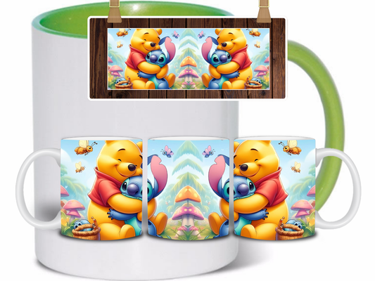 Pooh + Stitch Mug