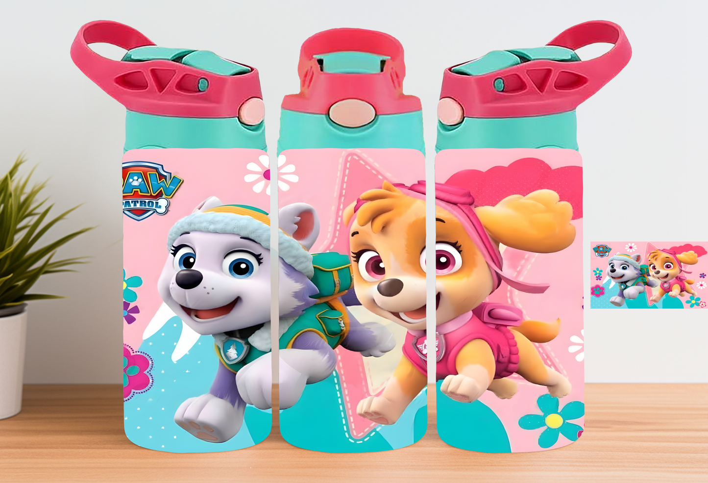 12oz Girl Paw Patrol Bottle