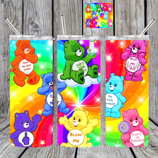 Colourful Swear Bear Tumbler