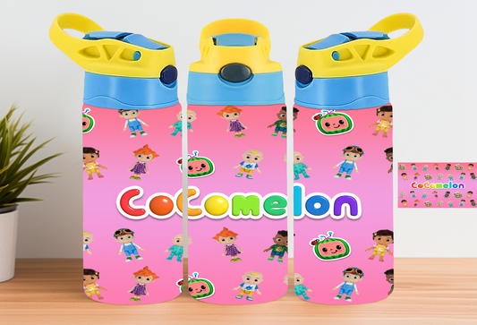 12oz Pink Cocomelon Bottle