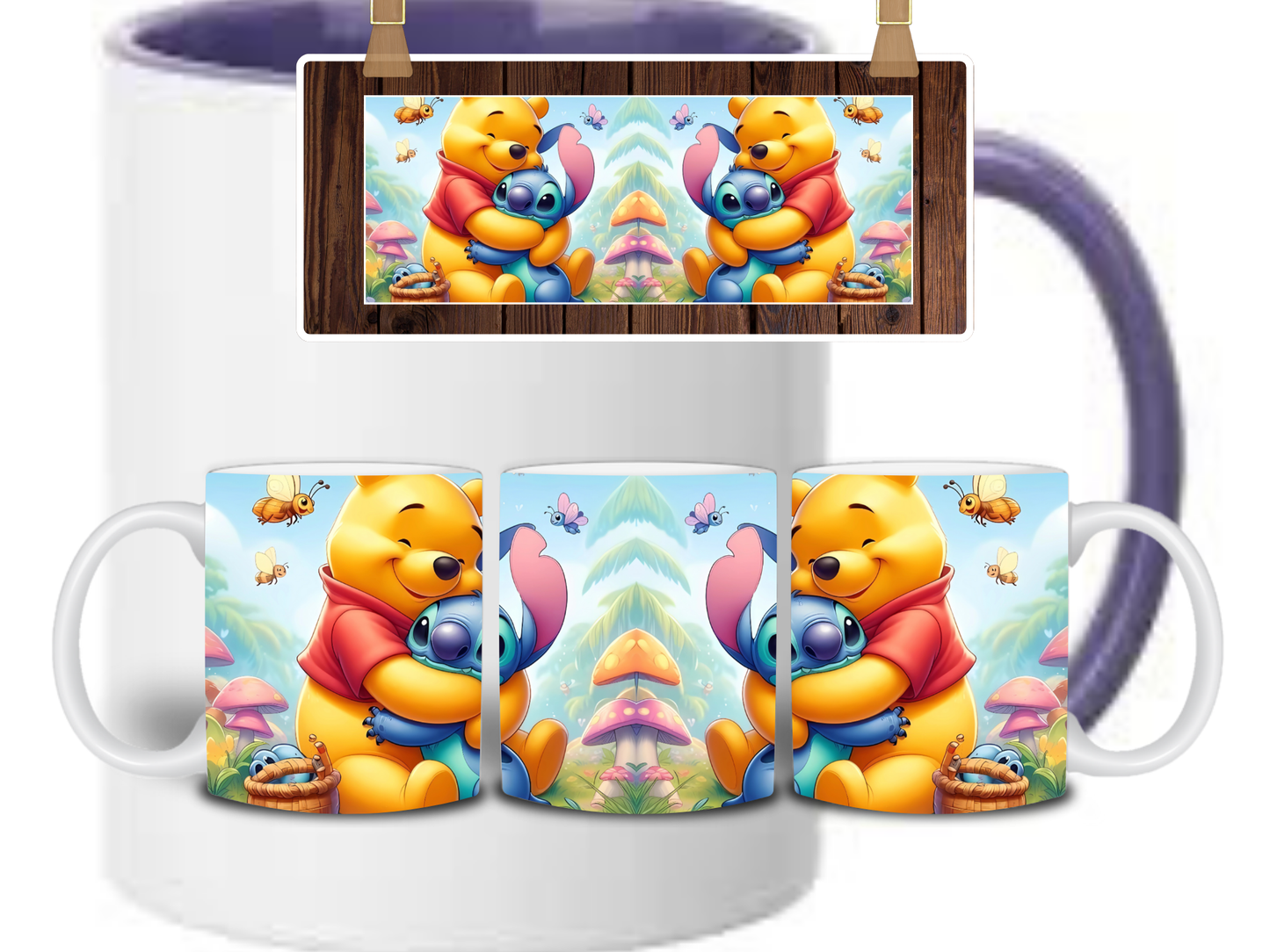 Pooh + Stitch Mug