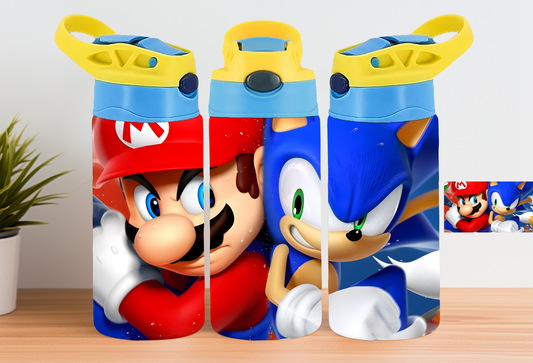 12oz Mario + Sonic Bottle