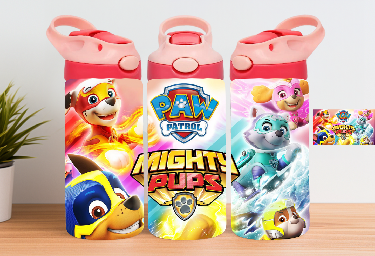 12oz Mighty Pups Paw Patrol Bottle