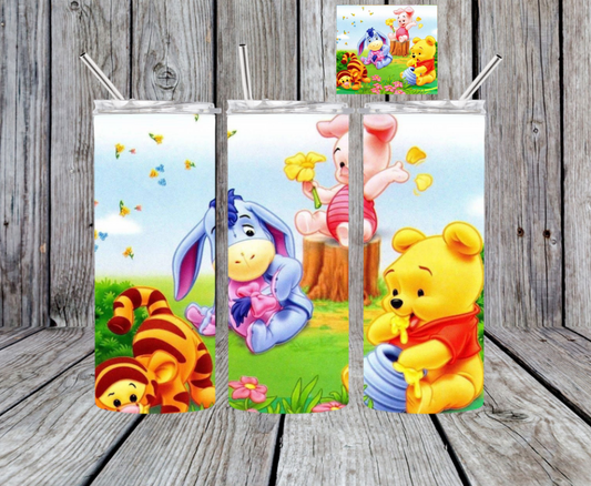 Colourful Baby Pooh + Friends Tumbler